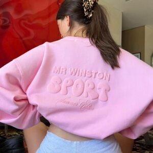 Mr Winston RARE Baby Pink puff sweatshirt hoodie